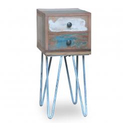 Beistellschränkchen Filigran weiß-blau 