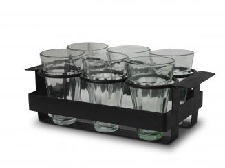 Chai-Träger schwarz, 6er 