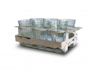 Chai-Träger weiß, 6er 