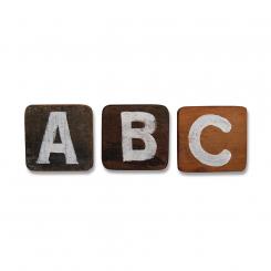 Holzkachel Buchstaben 