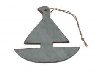 Holzzeichen Segelboot