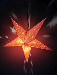 Papierstern Jaspis mini rot 