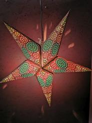 Papierstern 5 Zack Spiral Earth 