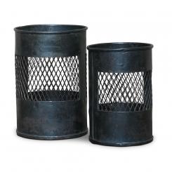 Windlicht Korb 2er-Set 